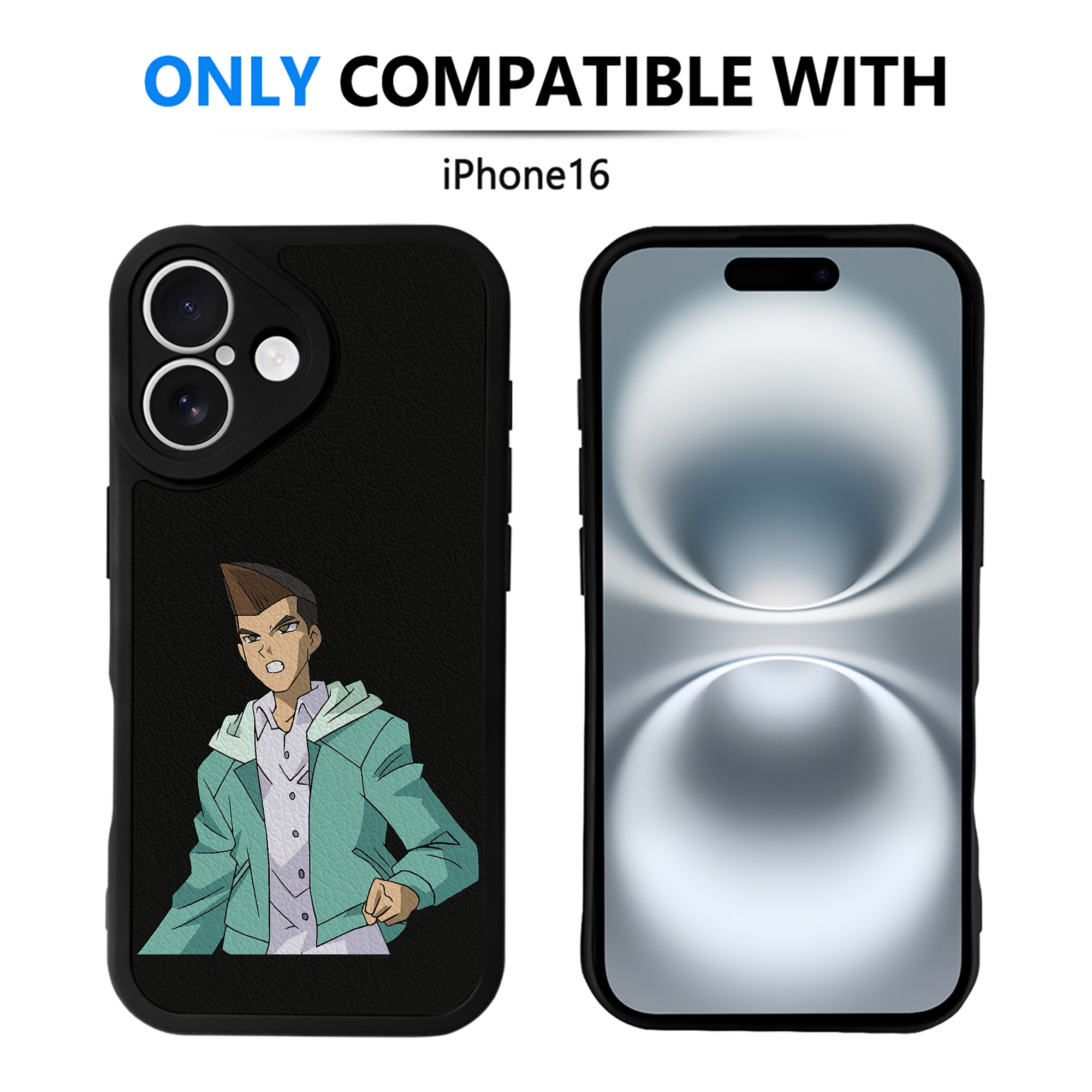 遊☆戯☆王 Yu-Gi-Oh! 【iPhone 16シリーズ対応】シリコンスマホケース（レザー調） 材質：シリコン